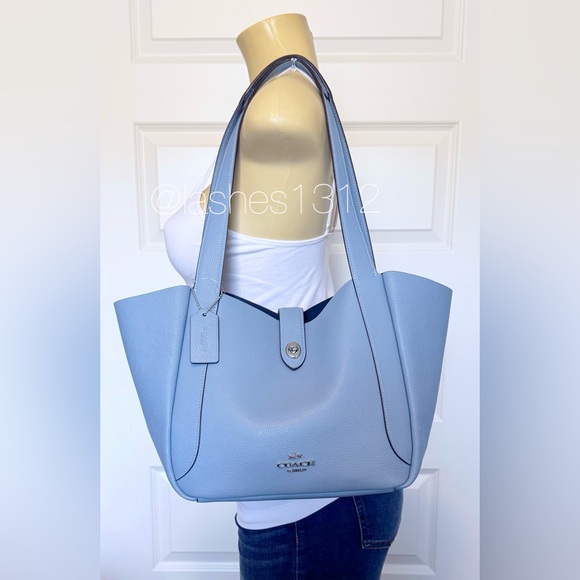COACH Bag Hadley Turnlock Tote - Blue - Picture 7 of 8